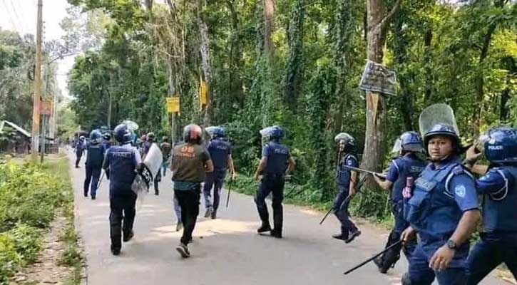 কুবি শিক্ষার্থীদের আন্দোলনে পুলিশি বাধা, আহত ২০