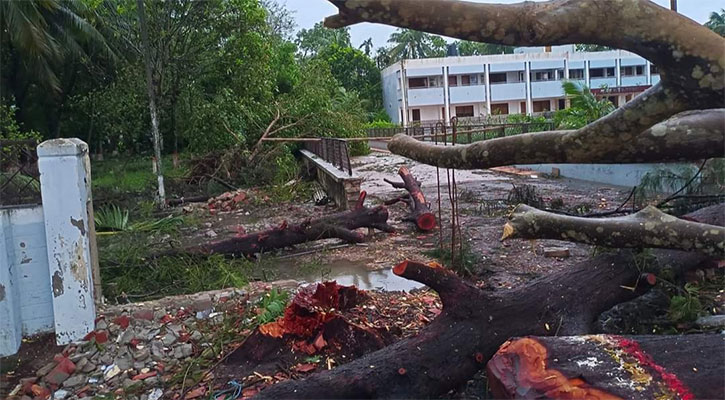 রেমালের তাণ্ডবে লণ্ডভণ্ড বরগুনা