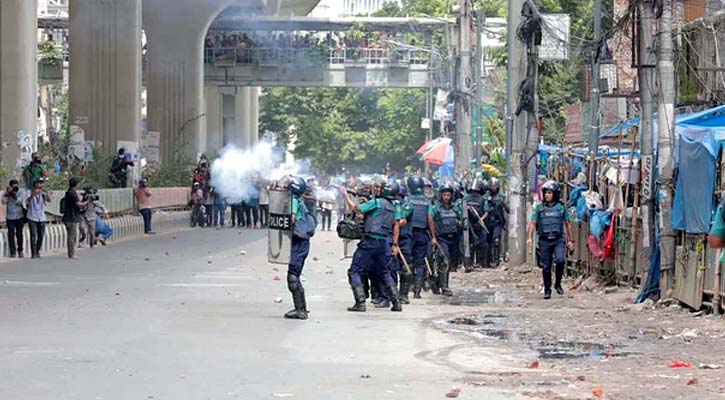 পল্টনে পুলিশের সঙ্গে বিএনপির পাল্টাপাল্টি ধাওয়া