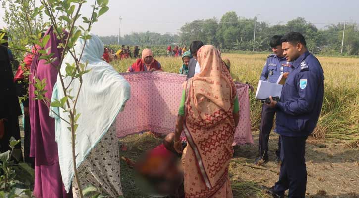 ধানক্ষেতে মিলল চোখ উপড়ানো নারীর লাশ