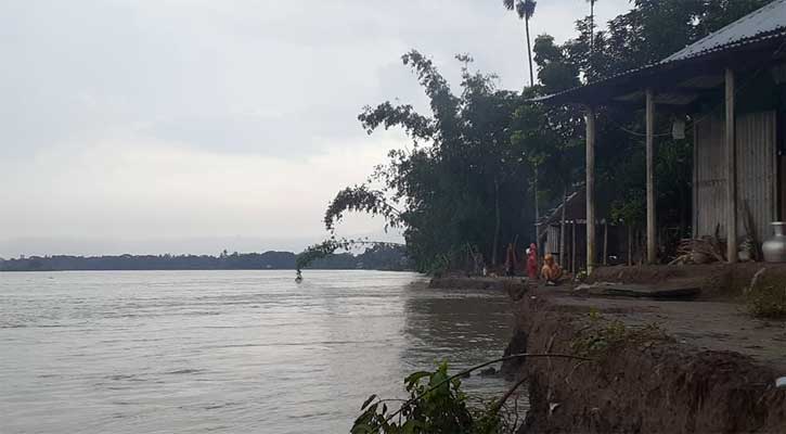 কংসের ভাঙনে বিলীন হচ্ছে বাড়িঘর, সড়ক