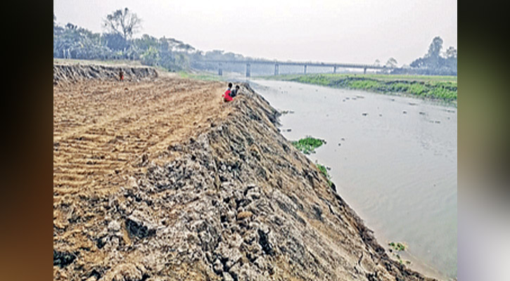 নদ খনন করতে না করতেই আ. লীগ নেতার দখলে