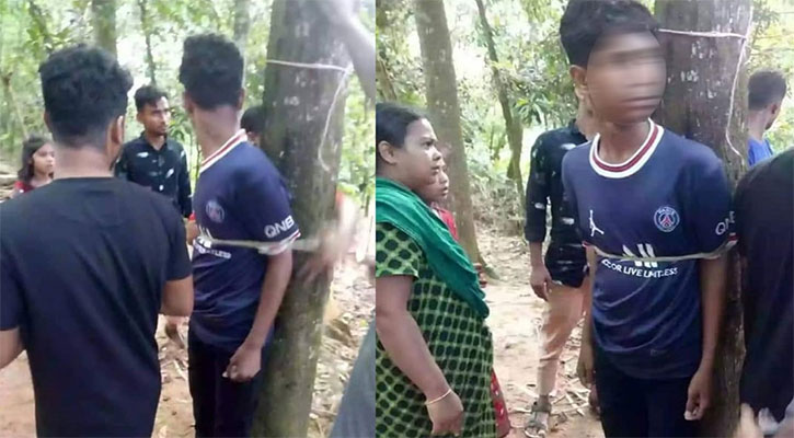 স্কুলছাত্রকে গাছের সঙ্গে বেঁধে নির্যাতন, গ্রেপ্তার ৩