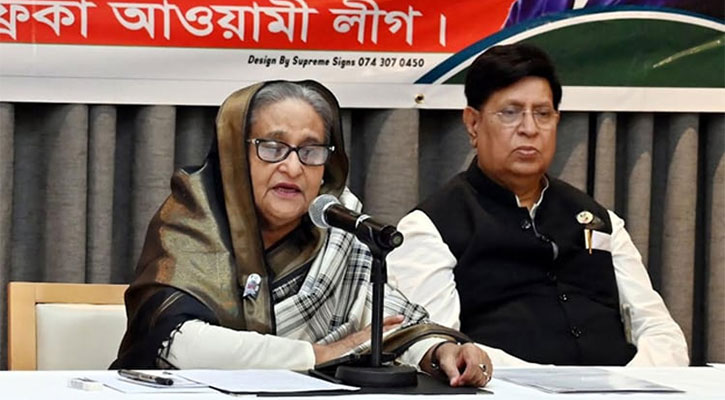 প্রবাসীদের সংবর্ধনায় নৌকার জন্য ভোট চাইলেন প্রধানমন্ত্রী