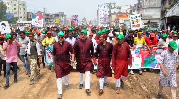 বগুড়ায় বিএনপির পাল্টাপাল্টি শোডাউন