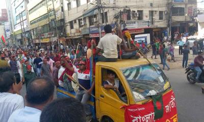 মগবাজার থেকে বিএনপির পদযাত্রা শুরু