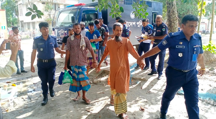 নড়াইলে সাম্প্রদায়িক হামলা, ৫ জনের ৩ দিন করে রিমান্ড